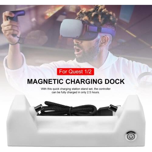 High Speed Charging Magnetic Charging Dock Holder Quick Charging Station Stand Set For Oculus Quest 1/2