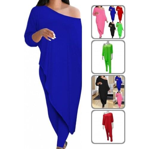 Soft Comfortable Ladies Off Shoulder Tops Leggings Suit for Daily Life