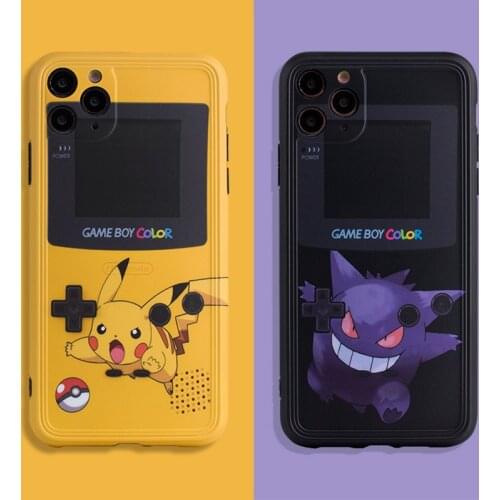 Japan Anime Pokemon Pikachu Gengar Soft Phone Case for IPhone 11 12 Pro Max Mini 7 8 Plus XR X XS MAX Game Console Shipping Free