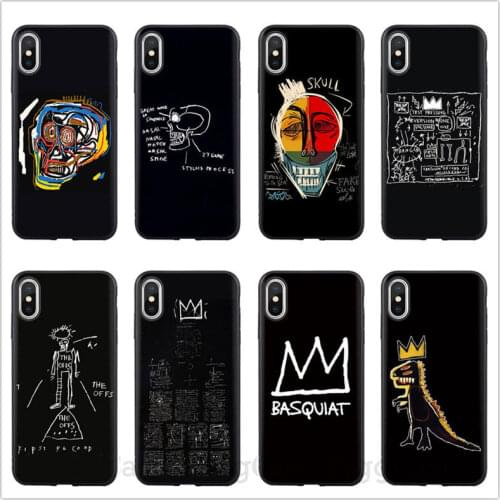Jean Michel Basquiat Soft silicone Phone Cases for iPhone 5S SE 6 6S Plus 7 7 Plus X XS MAX XR XS 8 8Plus Cover