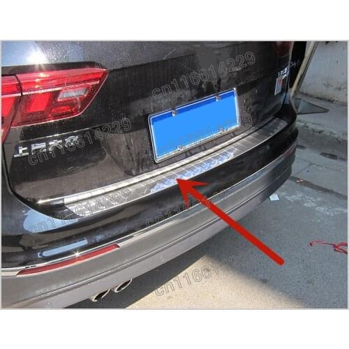 For VW/Volkswagen Tiguan 2017 2018 2019 2020 2021 stainless steel Rear Bumper Protector Sill Trunk Rear guard Tread Plate Trim