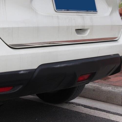 Fit for X-TRAIL Xtrail Rogue T32 2014 to 2019 rear trunk tailgate door lid cover sticker trim Car styling molding hatch strip