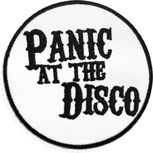PANIC AT THE DISCO Rock Goth Punk Music Band Embroidered Sew Iron On Patch white