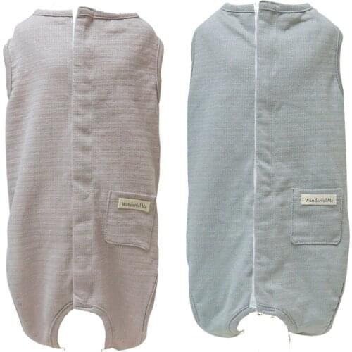 Onesie with pocket Solid color Round neck Printing Pure cotton