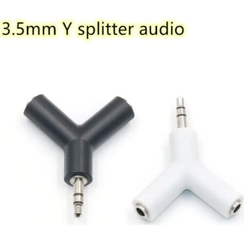 Dropship Earphone Connector Converter 3.5mm Stereo Splitter Audio To Mic & Headset Jack Plug Adapter For Mobile Phone Tablet PC