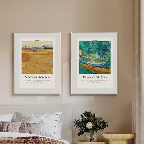 Simple Nordic American oil painting light luxury art model room living room porch murals poster print canvas decorative painting