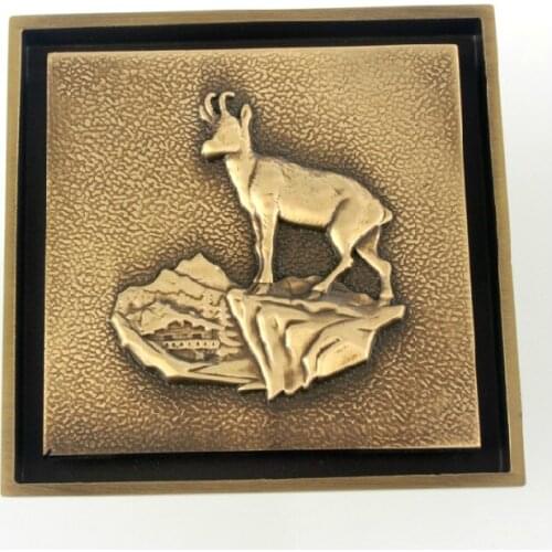 Luxury Brass Material 4 Inch Size Bronze Finish Square Floor Drainer