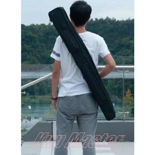 Martial Arts Equipment Bag Sword Bag 1.1 Meter Longth Sword Case Two Layers Hold 2 Sword Black Clolor