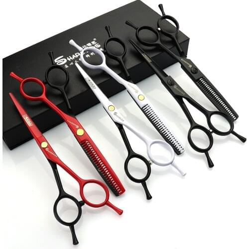 Professional hairdressing scissors hair scissors set stainless steel hairdressing scissors Japan 440c barber shop scissors cut