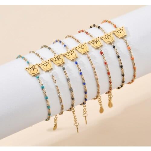 ZMZY Cute Owl Charm Bracelets For Women Retro Womens Jewelry Link Chain Best Friend Bracelet Valentines Day Gift