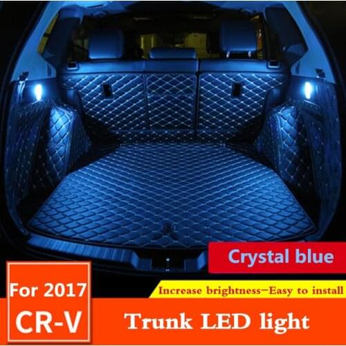 1 Pair For Honda CRV CR-V 5th 2017 2018 Trunk LED Light Highlight Replacement Wick Light Bulb Crystal Blue Interior Modification