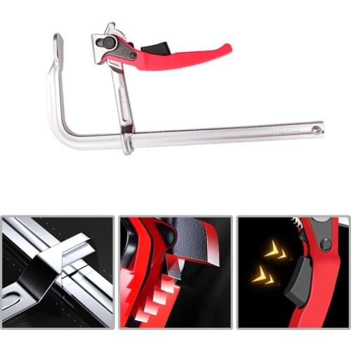 1Pc Quick Guide Rail Clamp Ratcheting Carpenter F Clamp Quick Clamping for MFT and Guide Rail System Hand Tool DIY Woodworking