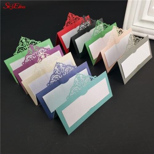 10/50/100 pcs Laser Cut seat caed Birthday Party Table Name Place Cards Wedding Invitations Table Card wedding Decoration 6z