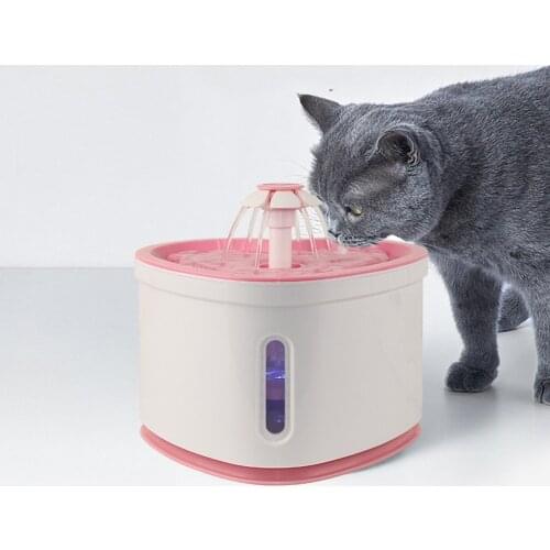2.0 L Automatic Cat Water Fountain with LED Electric USB Dog Cat Pet Mute Drinker Feeder Bowl Pet Drinking Fountain Dispenser