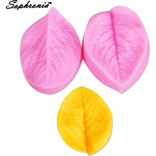 20pcs/set 3D FDA Silicone Mold DIY Petal Leaf Silicone Cake Mold Cake Decoration Fondant Chocolate Mold m450, 7*4.9*1.8cm