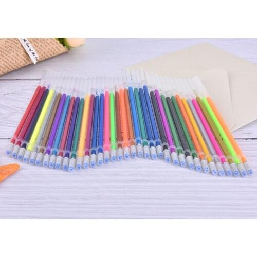 36Pcs 36Colors Highlighter Refill Color Full Shinning Refills Painting Pen Refills A SET Flash Gel Pen
