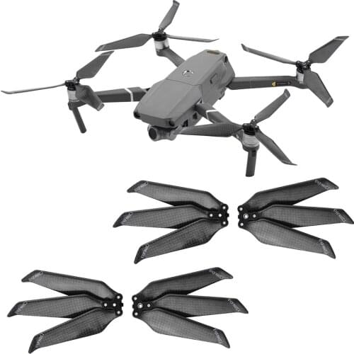 4PCS 8743F Carbon Fiber Propeller for DJI Mavic 2 Pro Zoom Drone 3 Blade Folding Blade Props for Mavic 2 Replacement Prop Parts