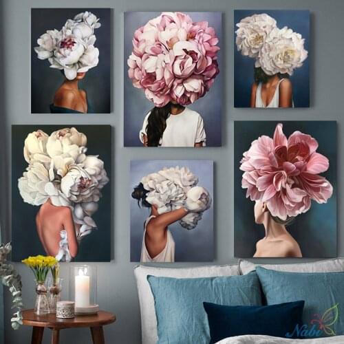 Nabi 5D Diamond Embroidery Sale Portrait Diamond Painting Full Drill Square Flower Diamond Mosaic Girl Rhinestones Pictures Art