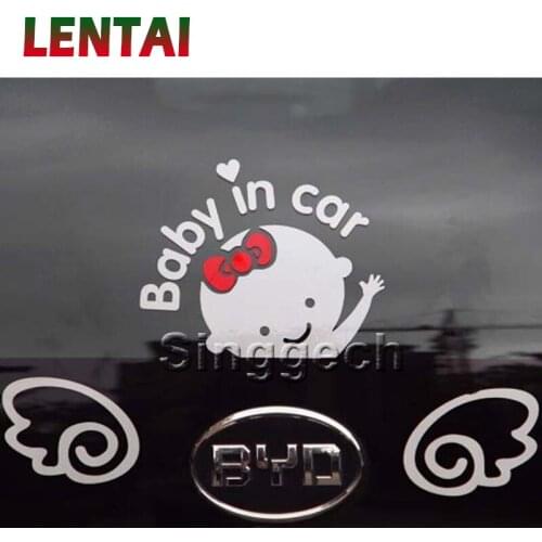 LENTAI For Honda civic 2006-2011 2017 accord 2003-2007 fit Mitsubishi asx lancer Jaguar NEW 1PC Car Stickers Baby In Car Styling