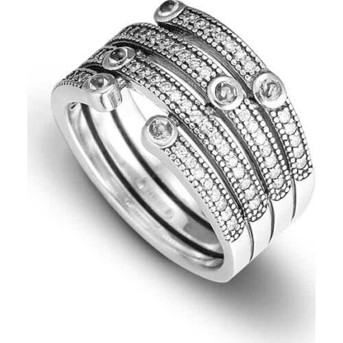 100% 925 Sterling Silver Sparkling Shimmering Ocean, Frosty Mint Ring Fits For DIY Jewelry Women Prom Party Lovely Rings Gift