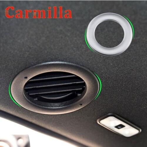Carmilla 4pcs/set ABS Chrome Matte Car Inner Roof Air Outlet Decoration Sticker For Ford Everest Endeavour Raider 2016 2017 2018
