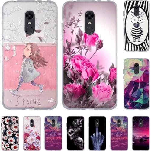 Phone Cover For Xiaomi Redmi Note 5 Back Soft TPU Case For Xiaomi Redmi Note5 Print Silicone Shells For Xiaomi Redmi 5 Plus Bags