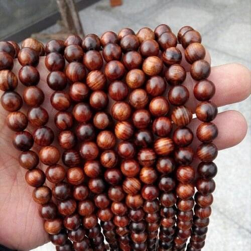 6mm 8mm / 10mm *108* Natural Nepal Red Sandalwood Wooden beads 108 Beads Round Beads Buddhism Prayer Loose Mala Bead