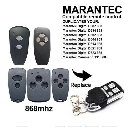 Marantec 868MHz Remote Control Keyfob Duplicator Marantec D302 D304 D313 D321 D323 Marantec Command 131 868mhz