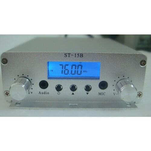 15W 76MHz-108MHz FM broadcast transmitter ST-15B stereo PLL fm radio broadcast station