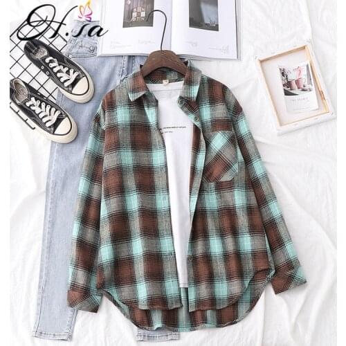 Женские фланелевые рубашки Hsa China At AliExpress