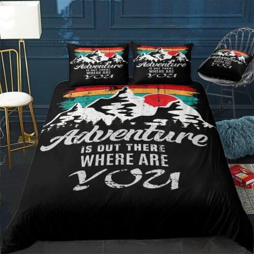 Adventure Is Out There Quilt Cover Pillowcase 3Piece Comforter Bedding Set With Pillow Case Single Double Duvet Cover