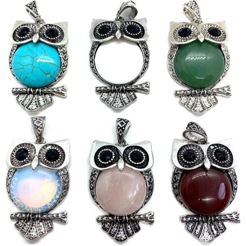 Hot Selling Charm Natural Shell Owl Shape Abalone Shell Pendant Making DIY Handmade Necklace Accessories Pendant Making Jewelry