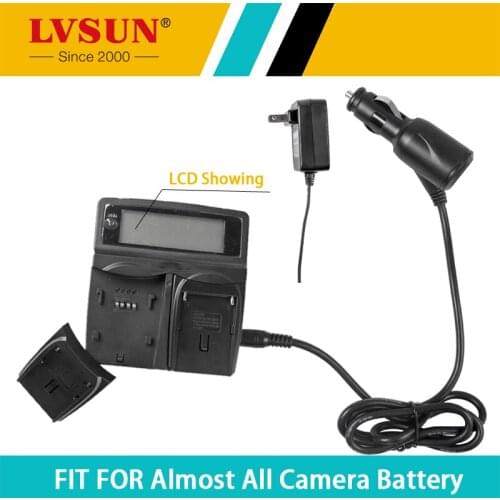 LVSUN DC & Car Universal Camera Battery Charger For Panasonic CGA-DU06 CGA-DU07 CGA-DU12 CGA-DU14 CGA-DU21 for Hitachi DZ-BP07