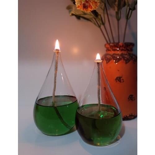 Viyale Store Tulip St. Glass Oil Lamp Dual Set