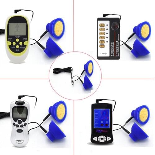 Electric Shock Nipple Sucker Massager For Breast Enlarger Clitoris Sex Toys For Women Enhancer Electric Shock Gloves Accessories