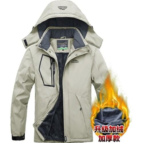 Men Winter Thicken Trekking Fishing Waterproof Jackets Hiking Camping Skiing Climbing Outdoor Windproof Thermal Windbreaker Coat