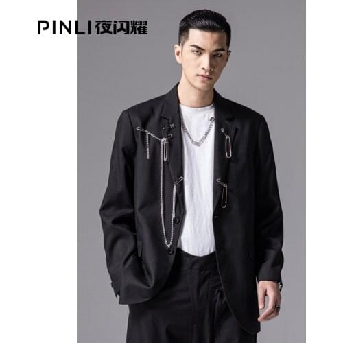 Free shipping new mens male unique Autumn shine at night 2021 fashion spring mens casual pin suit blazer jacket BY211106064