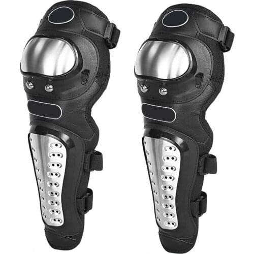 Motorcycle Kneepad Stainless Steel Moto Elbow Knee Guards Adult Knee Pads Motocross Racing Protective Gear Protector Guards Kit