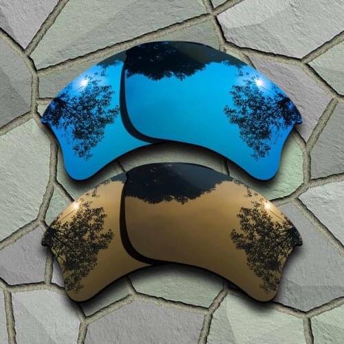 Sky Blue&Bronze Copper Sunglasses Polarized Replacement Lenses for Oakley Flak Jacket XLJ