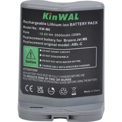 2600mAH 10.8V Rechargeable Lithium ion Battery for iRobot Braava Jet M6 Vacuum Sweeper