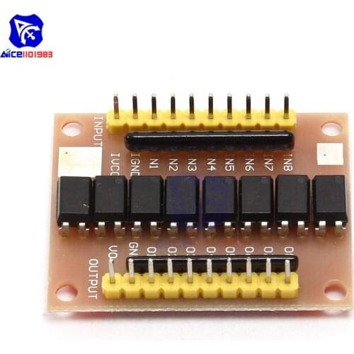 Diymore 12V 8 Channel Optocoupler Isolation Board High Level Trigger Isolated Module Positive Phase Amplification Plate 50mA