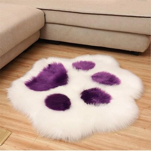Plush Soft Sheepskin Bedroom Carpet Imitation Wool Pad Long Hair Bedside Mat Sofa Cushion Rugs Living Room Fur Carpet