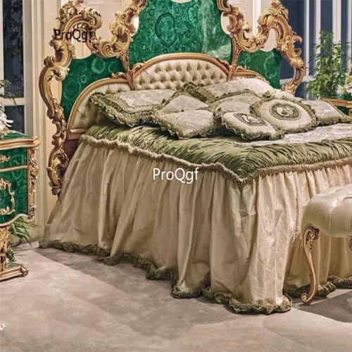 Prodgf 1Pcs A Set Emerald Green love Series Wedding Bedroom Bed(no mattress)