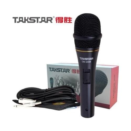 Takstar DM-2008 wired dynamic microphone for karaoke,meeting,on-stage performance,outdoor activities include with 6m cable