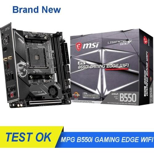 Socket AM4 MSI MPG B550I GAMING WiFi Motherboard AMD Ryzen DDR4 64GB AM4 PCI-E 4.0 PCI-E 3.0 M.2 HDMI OverLocking B550 Mini-ITX