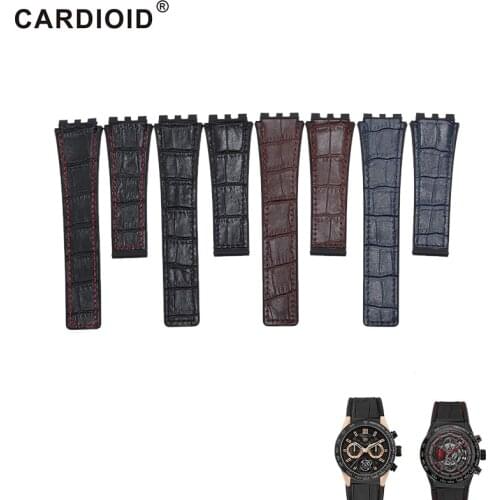 Fashion 22mm Silicone & Leather Watchband For TAG HEUER Series Unisex Quality Band Soft Watch Strap For CARRERA Wrist Bracelet