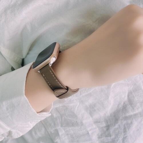 Fashion leather loop strap for iwatch 6 se/5/4/3/2/1 for Apple watch band 38mm 40mm 44mm 40mm link