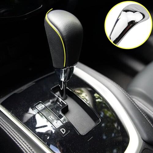 Zlord Car Gear Shift Collar Knob Cover For Nissan X-trail Rogue T32 Qashqai J11 2014 - 2018 ABS Chrome Gear Head Case Sleeve