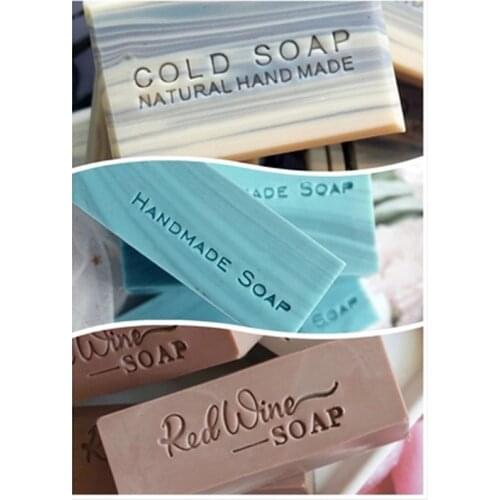 Letter Pattern Stamp Home Cleaning Natural Seal With Handle Acrylic Transparent Imprint Soap Stamp For Handmade Making Chapters