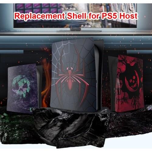 For PS5 ABS Plastic ReplacementShell Plate for PlayStation 5 Game Console Replacement Parts Waterproof Scratch-Proof Drop-proof